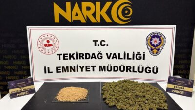 TEKİRDAĞ (AA) – Tekirdağ'ın Çorlu ilçesinde bir araçta 1 kilogram