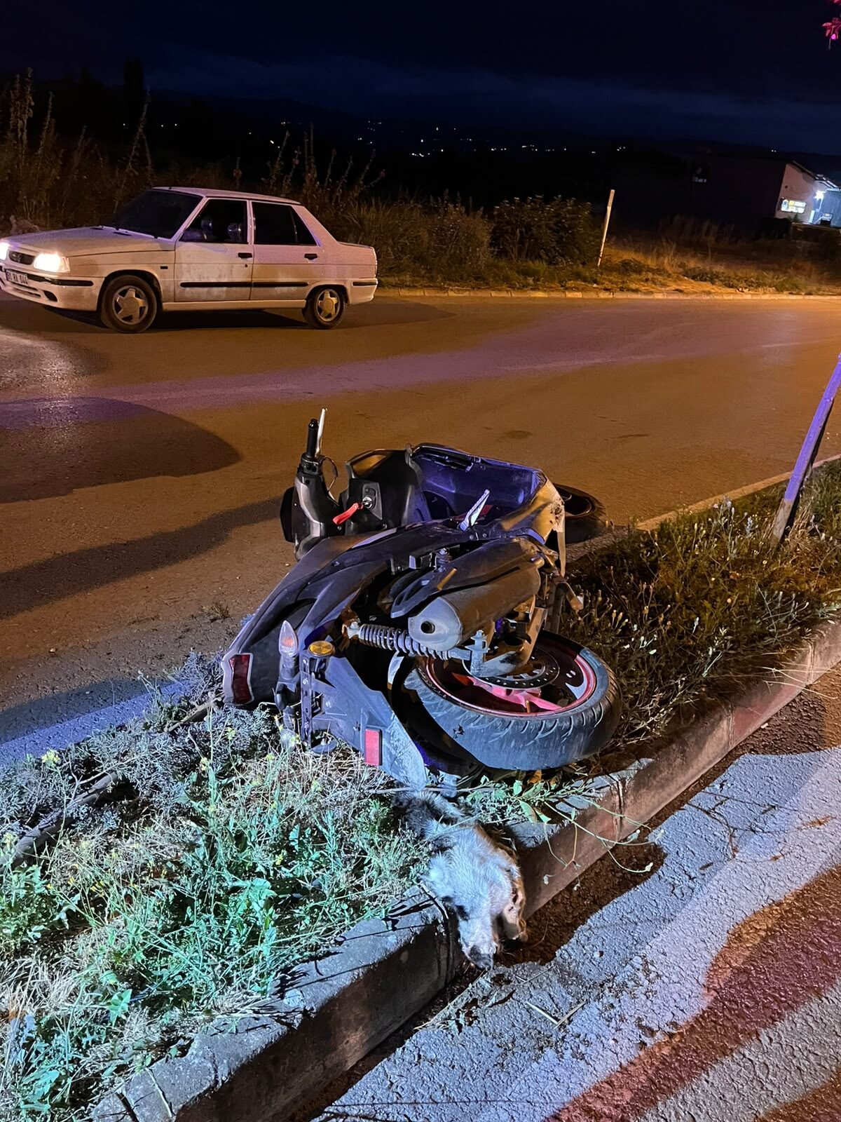 TOKAT (AA) – Tokat'ın Niksar ilçesinde kaldırıma çarpan motosikletin sürücüsü