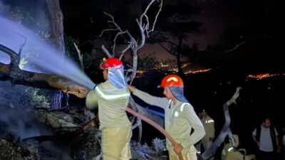 MUĞLA (AA) – Muğla'nın Yatağan ilçesinde çıkan orman yangını ekiplerin