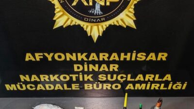 AFYONKARAHİSAR (AA) – Afyonkarahisar'ın Dinar ilçesinde düzenlenen uyuşturucu operasyonunda gözaltına