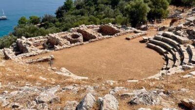 MUĞLA (AA) – Muğla'nın Marmaris ilçesindeki Amos Antik Kenti'nde 2026