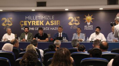 ANTALYA (AA) – Antalya'da AK Parti'nin kuruluşunun 25. yıl dönümü
