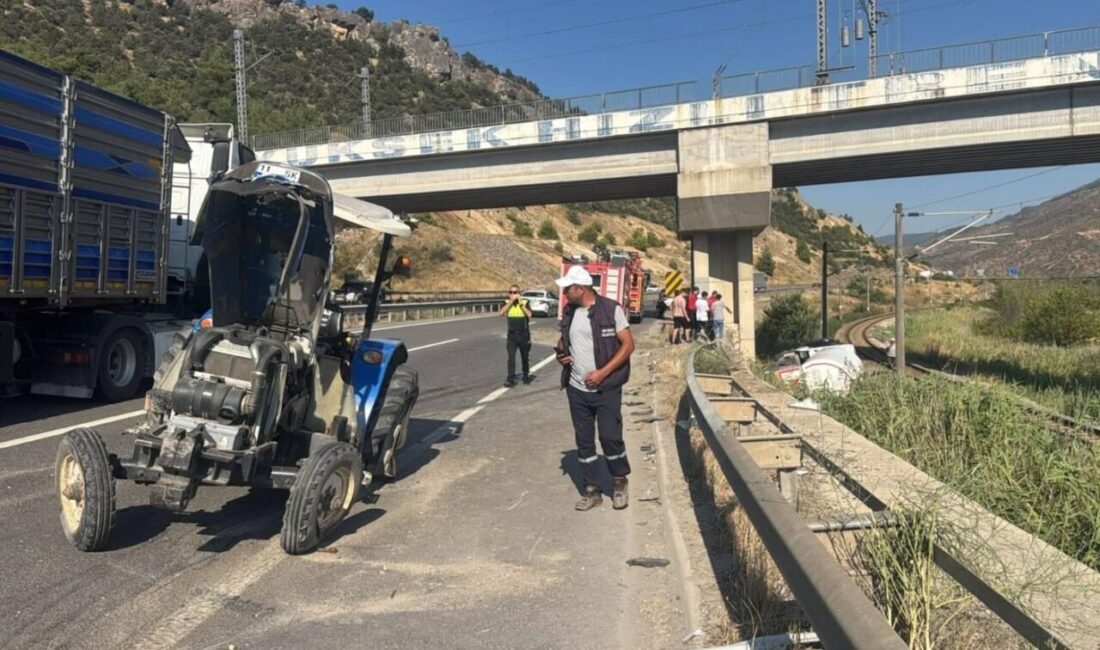 BİLECİK (AA) – Bilecik'te tırın traktöre çarpması sonucu 1'i ağır