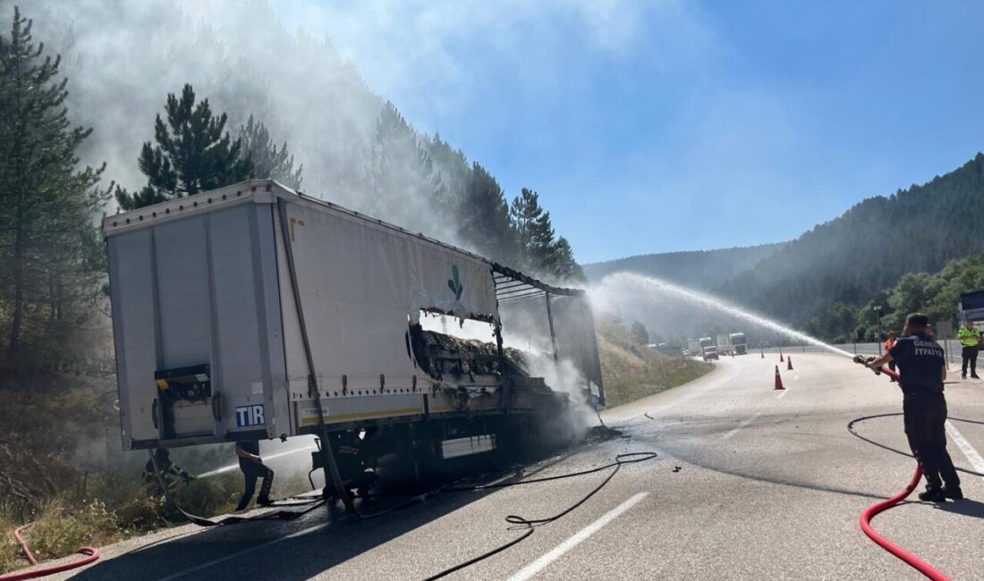 BOLU (AA) – Bolu'nun Gerede ilçesinde şeker yüklü tırda başlayıp