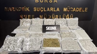 BURSA (AA) – Bursa'da düzenlenen uyuşturucu operasyonunda 45 kilogram esrar