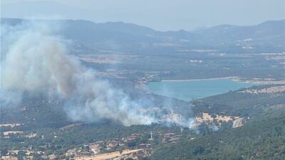 ÇANAKKALE (AA) – Çanakkale'nin Ayvacık ilçesinde zirai alanda çıkan yangına