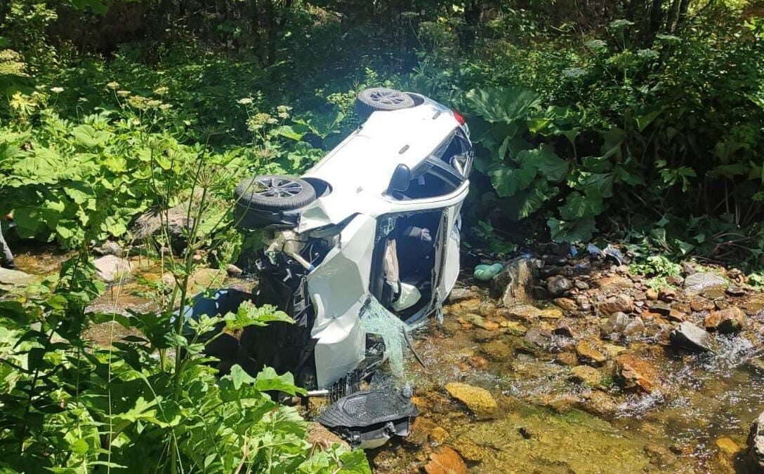 GİRESUN (AA) – Giresun'un Dereli ilçesinde otomobilin dereye devrilmesi sonucu