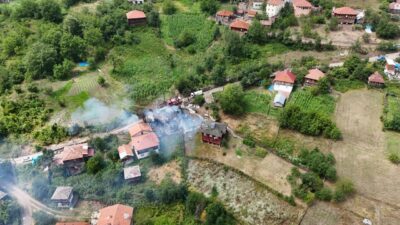 - Bir ev ve aracı ateşe veren, komşularının üzerine ateş