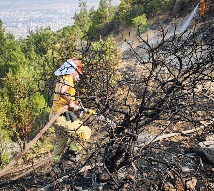 KAHRAMANMARAŞ (AA) – Kahramanmaraş'ın Onikişubat ilçesinde çıkan orman yangını, ekiplerin