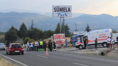 KASTAMONU (AA) – Kastamonu'nun Tosya ilçesinde otomobilin menfeze çarparak devrilmesi