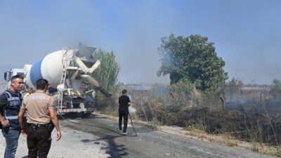 MANİSA (AA) – Manisa'nın Turgutlu ilçesinde hurdalıkta başlayan ve zeytinlik
