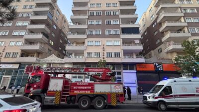 MARDİN (AA) – Mardin'in Midyat ilçesinde bir binanın 5’inci katındaki