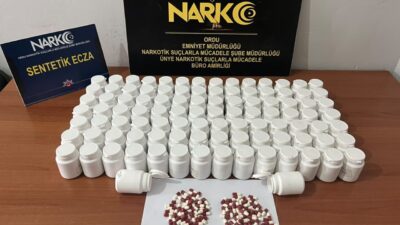 ORDU (AA) – Ordu'da bir araçta sentetik uyuşturucu ele geçirilmesine