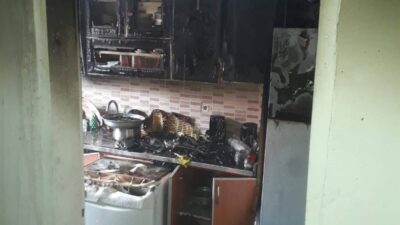 ORDU (AA) – Ordu'nun Mesudiye ilçesinde, evde çıkan yangın sırasında