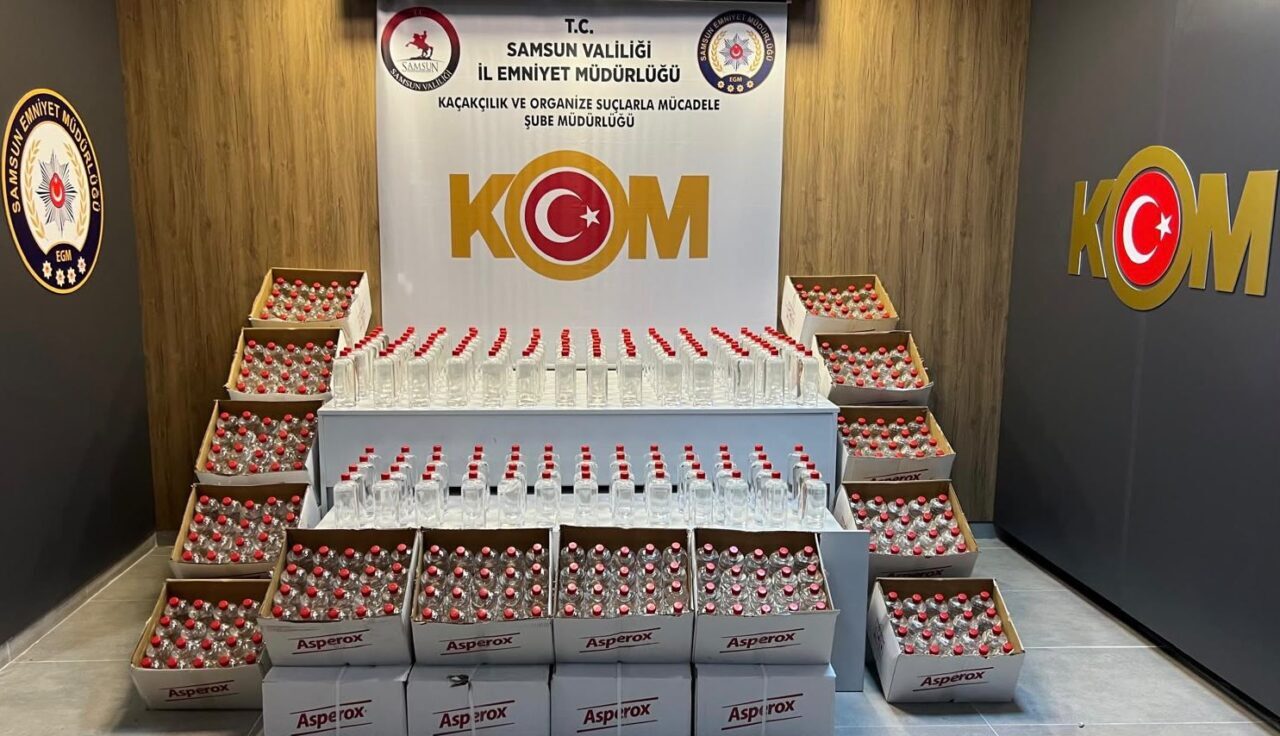 SAMSUN (AA) – Samsun'da düzenlenen operasyonda 1 ton 160 litre