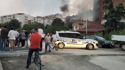 SAMSUN (AA) – Samsun'un Tekkeköy ilçesinde bir tüp deposunda çıkan