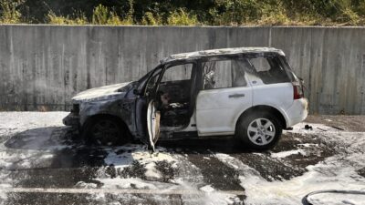 SİNOP (AA) – Sinop'un Türkeli ilçesinde seyir halindeyken yanan cip