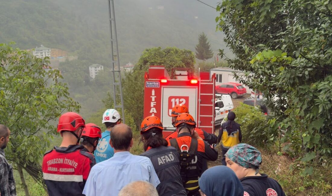 TRABZON (AA) – Trabzon'un Akçaabat ilçesinde fındık topladığı sırada yamaçtan
