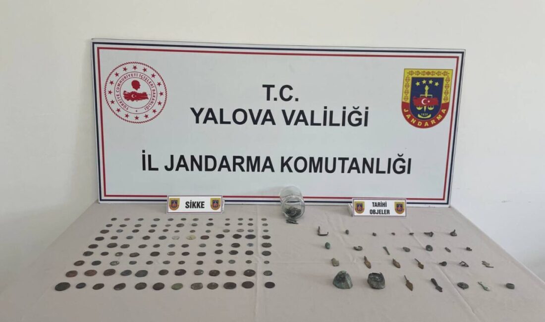 YALOVA (AA) – Yalova'nın Çiftlikköy ilçesinde jandarmanın düzenlediği operasyonda, tarihi