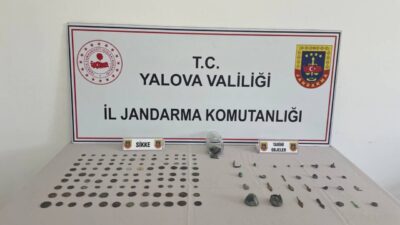 YALOVA (AA) – Yalova'nın Çiftlikköy ilçesinde jandarmanın düzenlediği operasyonda, tarihi