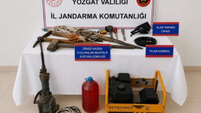 YOZGAT (AA) – Yozgat'ın Çekerek ilçesinde sit alanında izinsiz kazı