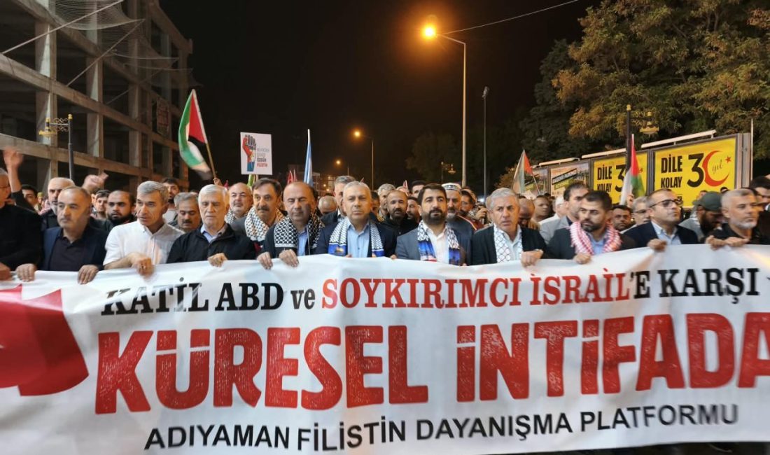 ADIYAMAN (AA) – Adıyaman'da, İsrail'in Gazze'deki soykırımının 3. yılını protesto