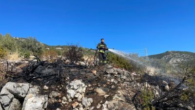 MUĞLA (AA) – Muğla'nın Bodrum ilçesinde makilik alanda çıkan yangın