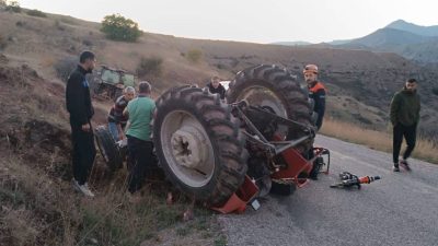 ERZİNCAN (AA) – Erzincan'ın Kemah ilçesinde devrilen traktörün altında sıkışan