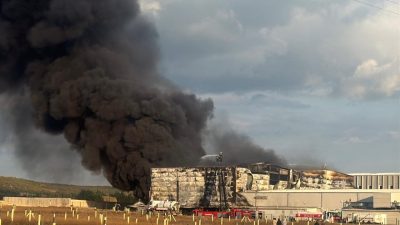 KIRKLARELİ (AA) – Kırklareli'nin Vize ilçesinde bir ilaç fabrikasında çıkan