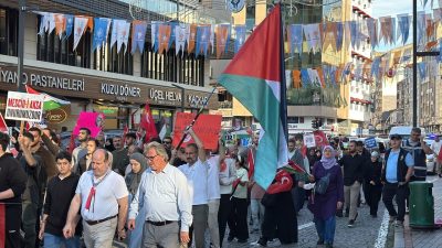 RİZE (AA) – Rize'de, İsrail'in Gazze'ye yönelik saldırılarına ve Filistin'de