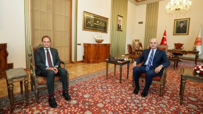 TBMM (AA) – TBMM Başkanı Numan Kurtulmuş, İtalya'nın Ankara Büyükelçisi